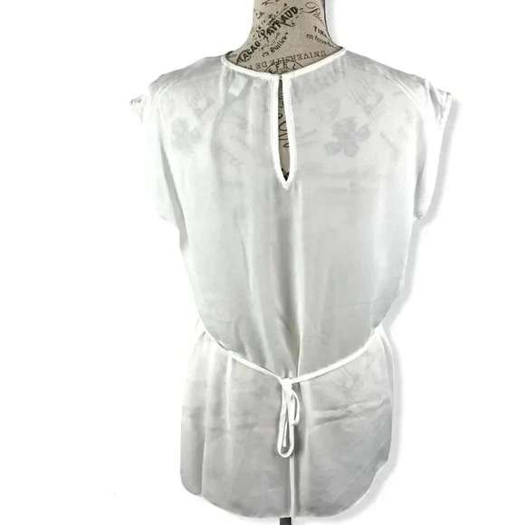 Halston sleeveless belted blouse top - Picture 3 of 5